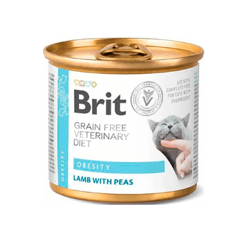 BRIT GRAIN FREE VET DIETS CAT OBESITY LATA 200 GR1