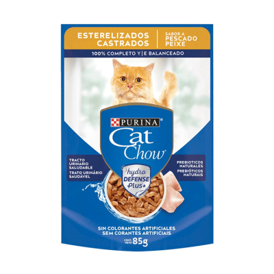 CAT CHOW ESTERILIZADOS PESCADO POUCH 85Gr1