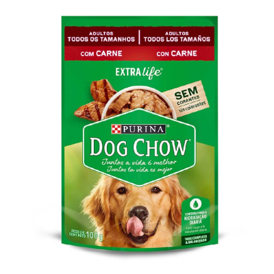 DOG CHOW ADULTO CENA DE CARNE POUCH 100Gr1