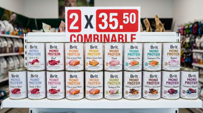 ALIMENTO HUMEDO BRIT DOG MONO PROTEIN LATA 400 GR X 2 UND COMBINABLE1