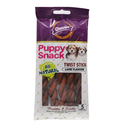 GNAWLERS PUPPY SNACK TWIST STICK 80 GR1