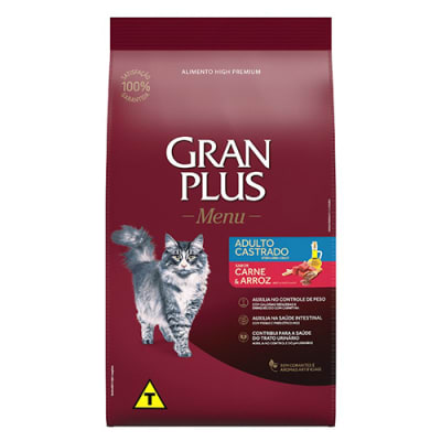 GRANPLUS GATO ADULTO CASTRADO CARNE Y ARROZ 10.1 KG1