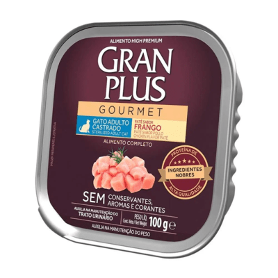GRANPLUS GATO ADULTO GOURMET FRANGO 100 GR1