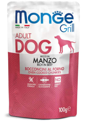 MONGE CANINE ADULTO GRILL RES POUCH 100 GR1