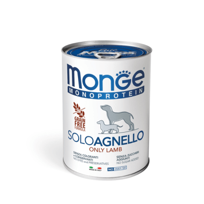 MONGE CANINE ADULTO MONOPROTEIN CORDERO LATA 400GR1