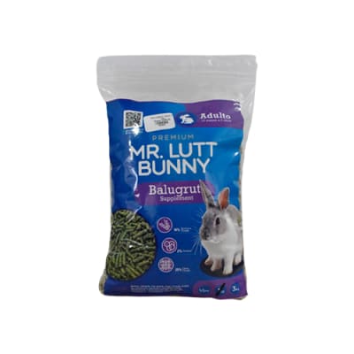 MR. LUTTI BUNNY PARA CONEJO ADULTO BALUGRUT PELETIZADO 18 MESES-5 AÑOS 1KG1