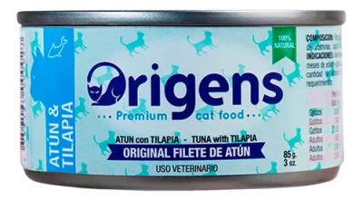 ORIGENS GATO ADULTO ATUN & TILAPIA LATA 85 Gr1