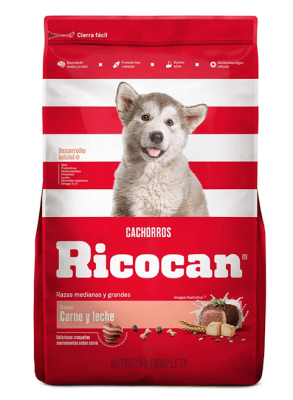 RICOCAN CACHORRO RMYG CARNE/LECHE 15Kg1