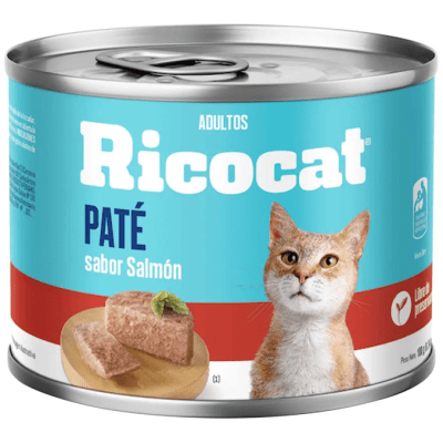 RICOCAT ADULTO PATE SALMON LATA 180Gr1