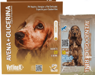 VETLINEX HIPOALERGÉNICO PERRO AVENA+GLICERINA SACHET 50 ML1