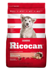 ALIMENTO SECO GRANEL RICOCAN CACHORRO RMYG CARNE/LECHE SACO 22 KG
