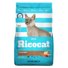 ALIMENTO SECO GRANEL RICOCAT ADULTO ESTERILIZADO SACO 15 KG