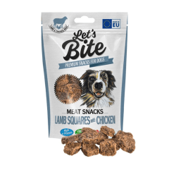 BRIT DOG LETS BITE MEAT SNACKS LAMB SQUARES WITH CHICKEN 80 GR