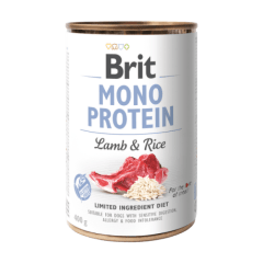 BRIT DOG MONO PROTEIN LAMB & RICE LATA 400 GR