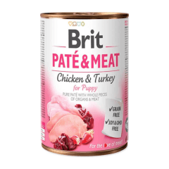 BRIT DOG PATE&MEAT CHI&TURKEY PUPPY LATA 400 GR