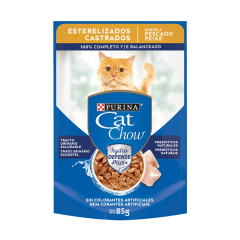 CAT CHOW ESTERILIZADOS PESCADO POUCH 85Gr