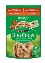 DOG CHOW ADULTO MINI Y PEQ CARNE POUCH 100Gr