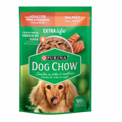 DOG CHOW ADULTO MINI Y PEQ SALMON POUCH 100Gr