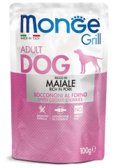 MONGE CANINE ADULTO GRILL CERDO POUCH 100 GR
