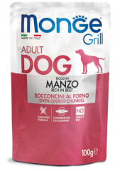 MONGE CANINE ADULTO GRILL RES POUCH 100 GR