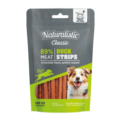 NATURALISTIC DOG DUCK STRIPS 100 GR