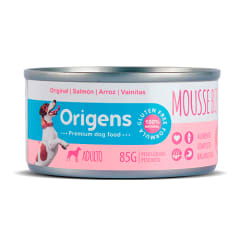 ORIGENS PERRO MOUSSE BISTRO PERRO SALMÓN ARROZ VAINITAS LATA 85 G