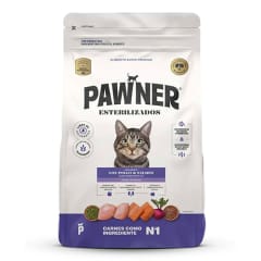 PAWNER GATO ESTERILIZADO POLLO Y SALMON 1 KG