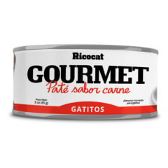 RICOCAT GOURMET GATITOS PATE CON CARNE LATA 85Gr