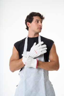 PACK 10 PAR GUANTE CABRITILLA CORTO SIN FORRO T10 IMPORTADO