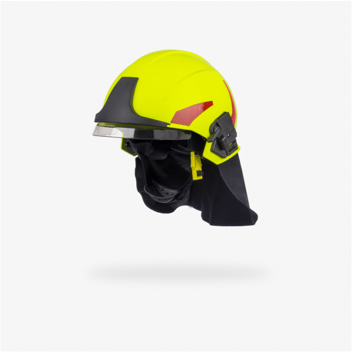 CASCO ESTRUCTURAL VULCAN NEO MnO. NEGRO CON GAFAS TRANSPARENTE CON VISOR DORADO (188081108610) (4 Unidades)2