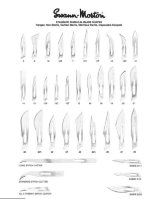 Hoja Bisturí Acero Inoxidable