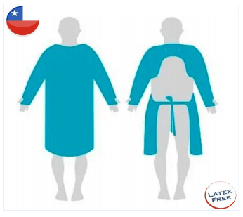 Pechera Desechable Con mangas y Ojal Blumed