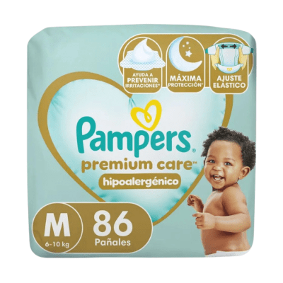 Pañales Pampers Premium Care Talla M 86 un.