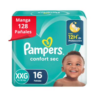 Manga 8 Pampers Confort Sec Talla XXG 16 un.