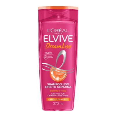 Shampoo Elvive Dream Liso Efecto Keratina 370 ml.