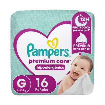 Pañales Pampers Premium Care Talla G 16 un.1