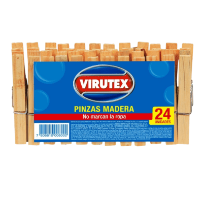 Pinzas de Madera Virutex para Ropa 24 un.