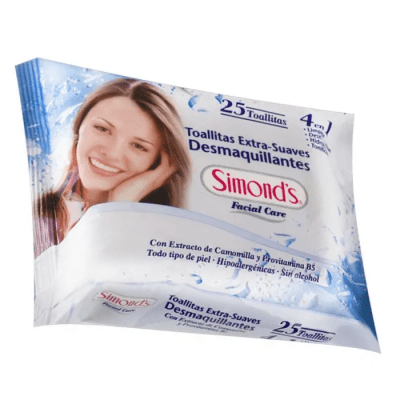 Toallitas Desmaquillantes Extra-Suaves Simond's 25 un.1