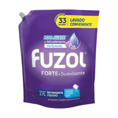 Detergente Líquido Fuzol con Suavizante Doypack 2,7 L.