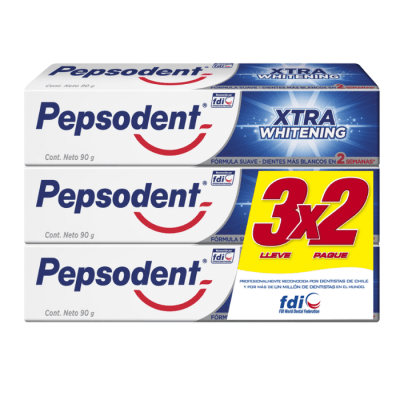 Pasta Dental Pepsodent Xtra Whitening 3x90 g.