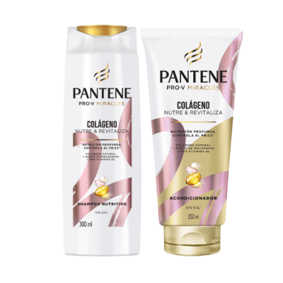 Pack Pantene Colágeno Shampoo 300 ml + Acondicionador 250 ml.1