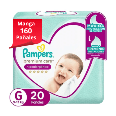 Manga 8 Pampers Premium Care Talla G 20 un.