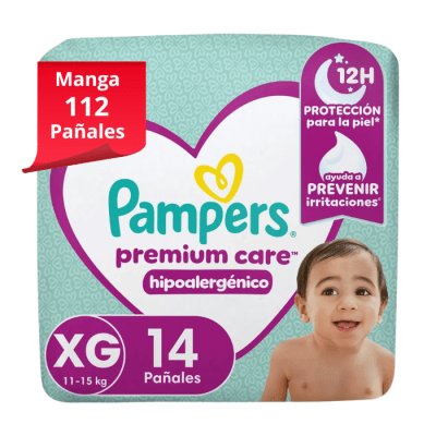 Manga 8 Pampers Premium Care Talla XG 14 un.