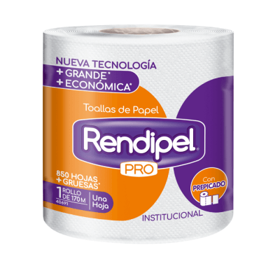 Toalla de papel Rendipel Pro Hoja Gruesa Simple 170 m.