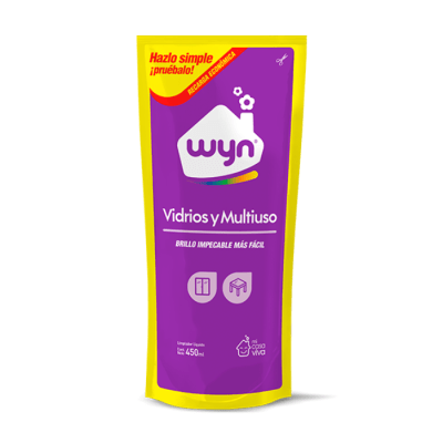 Limpiavidrios Multiuso Wyn Recarga 450 ml