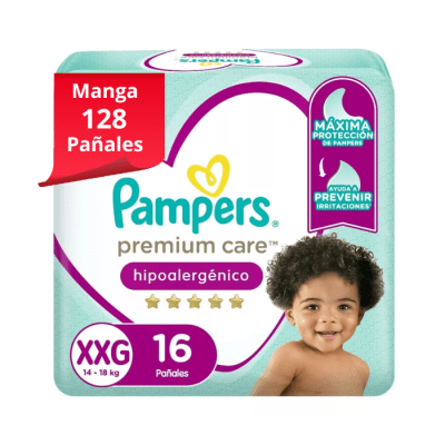 Manga 8 Pampers Premium Care Talla XXG 16 un.
