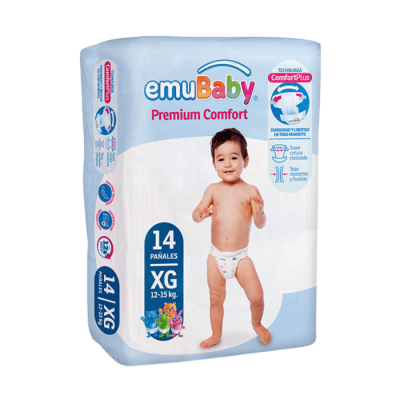 Pañales Emubaby Premium Comfort Talla XG 14 un.1