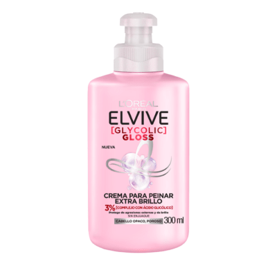Crema de peinar Elvive Glycolic Gloss 300 ml.