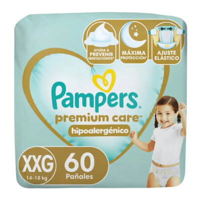 Pañal Premium Care 60 Un Pampers Talla XXG