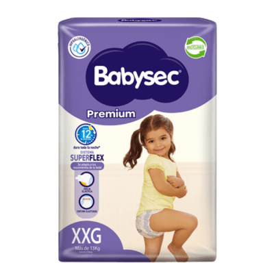 Pañales Babysec Premium Talla XXG 14 un